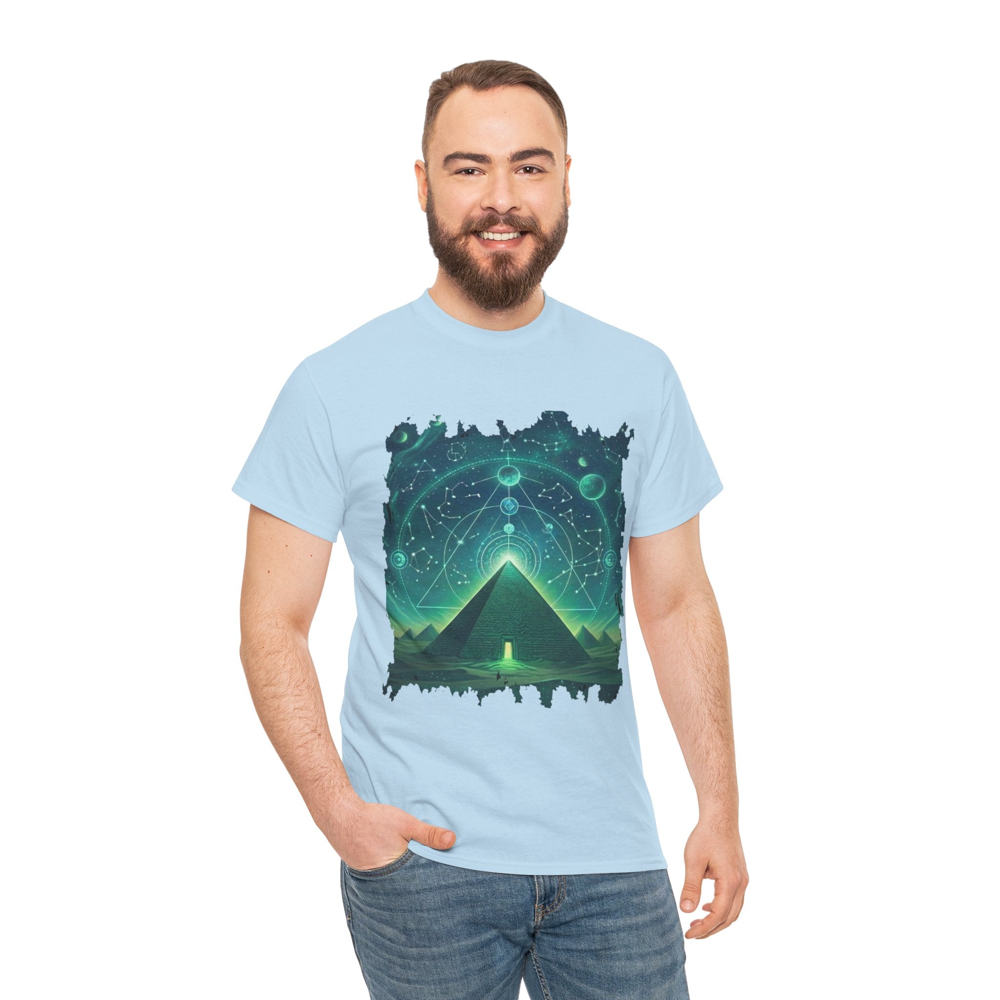 Mystic Pyramid Graphic Tee — Cosmic Geometry T-Shirt
