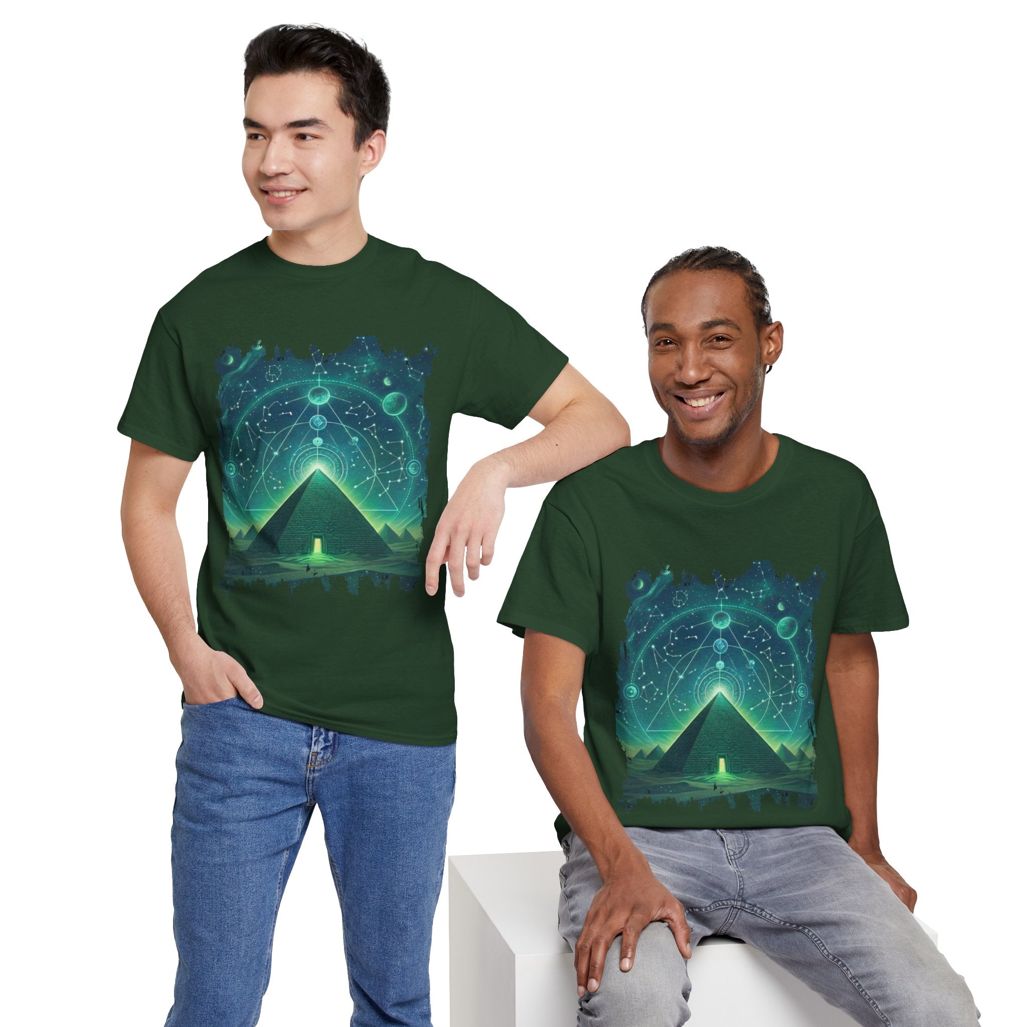 Mystic Pyramid Graphic Tee — Cosmic Geometry T-Shirt