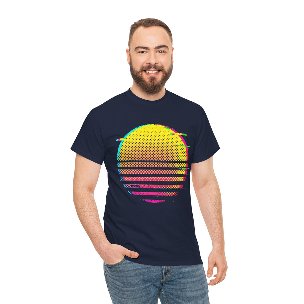 Retro Glitch Sunrise T-Shirt
